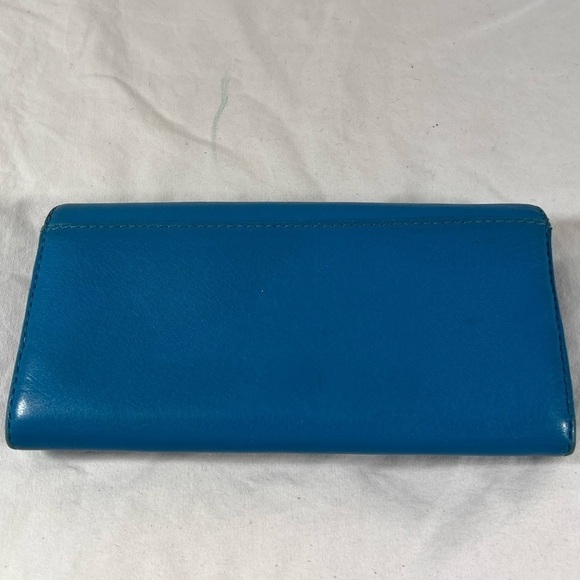AUTHENTIC MK - MICHAEL KORS GENUINE LEATHER Aqua Blue SHOULDER BAG with WALLET - Picture 14 of 16